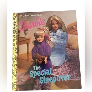 🎉6/$20 1999 ‘A SPECIAL SLEEPOVER’ VINTAGE BARBIE LITTLE GOLDEN BOOK COLLECTIBLE